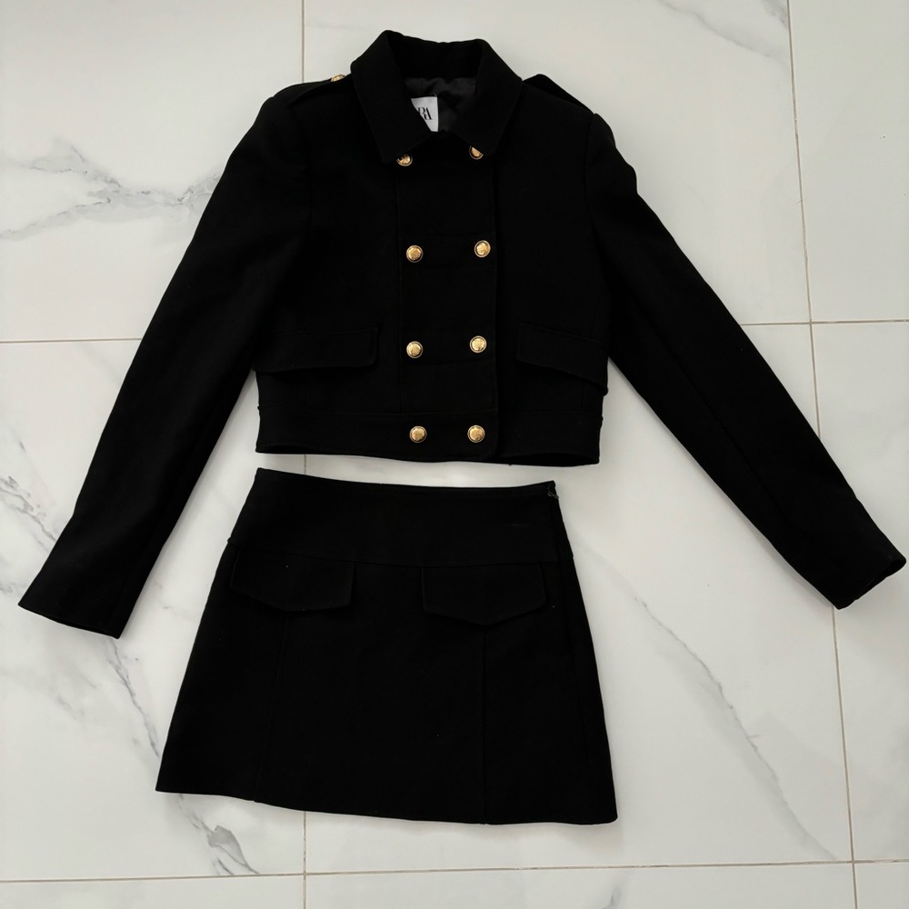 ZARA matching skirt and blazer top